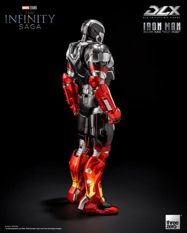 ThreeZero Marvel Studios Iron Man 3 The Infinity Saga DLX Iron Man Mark 22 (Hot Rod) 1/12 Scale Action Figure