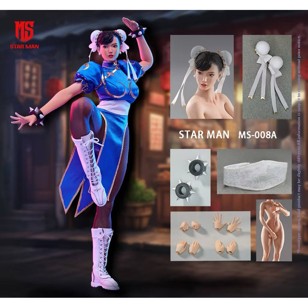 Star Man: 1/6 Scale Female Fighter – Blue Cheongsam Version (MS-008A)