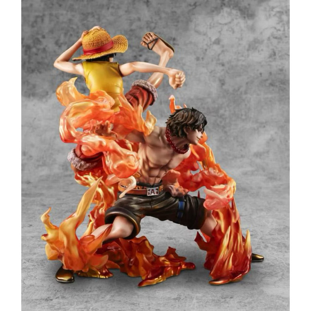 Megahouse One Piece POPMAX Portrait of Pirates Neo-Maximum Luffy & Ace Sibling Bonds (20th Limited Ver) Exclusive Figure