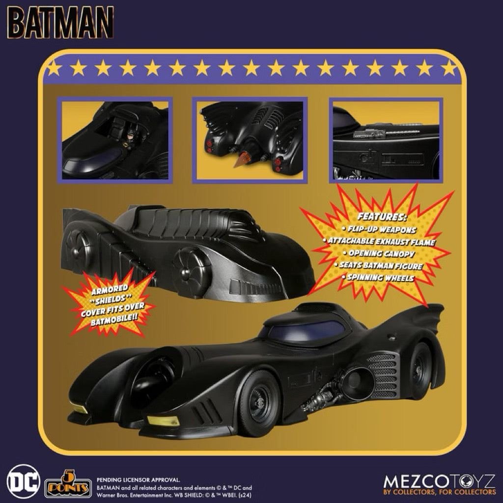 Mezco Toyz: Batman (1989) – 5 Points Batmobile Vehicle