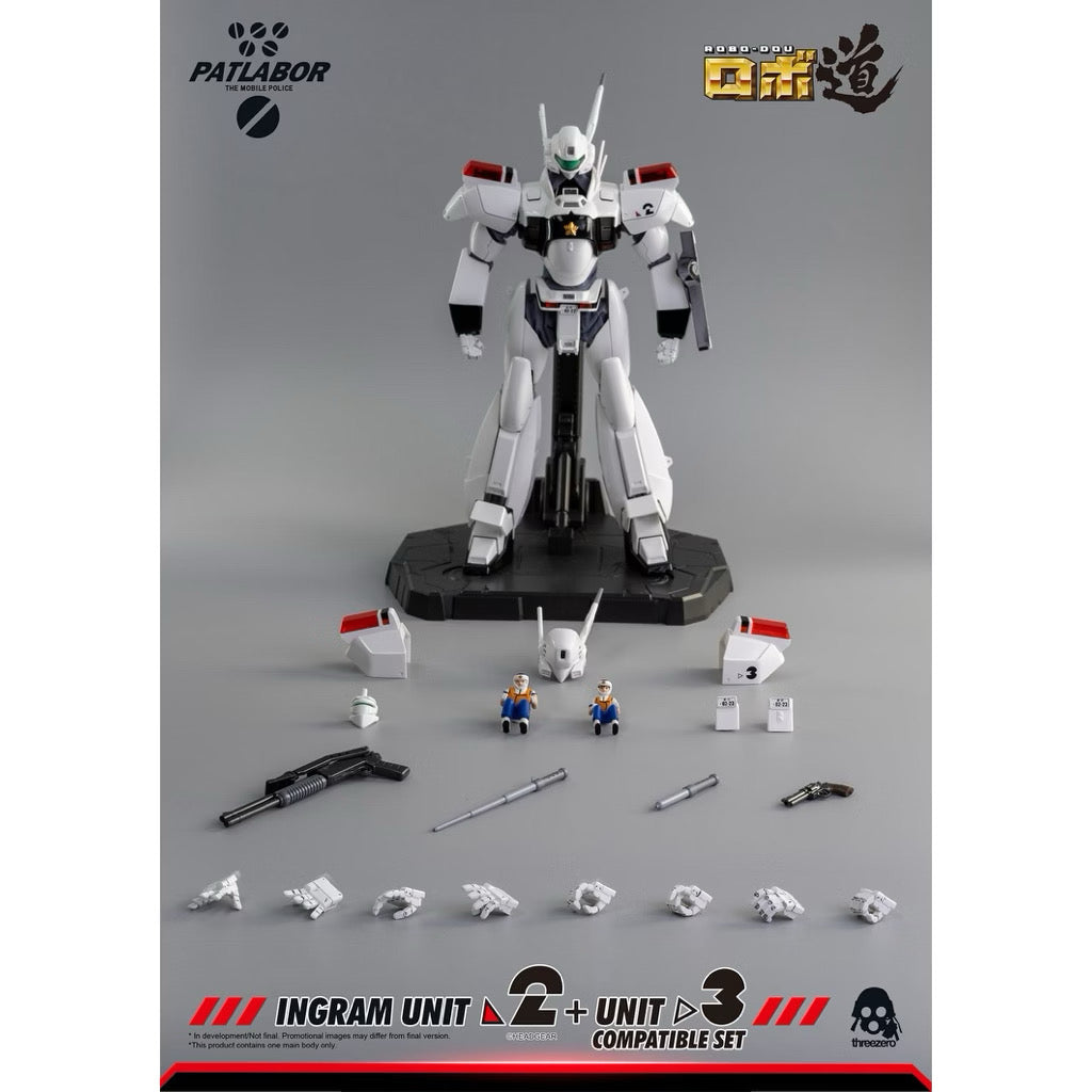 (Reissue) ThreeZero Mobile Police Patlabor ROBO-DOU Ingram Unit 2 + Unit 3 Compatible Set