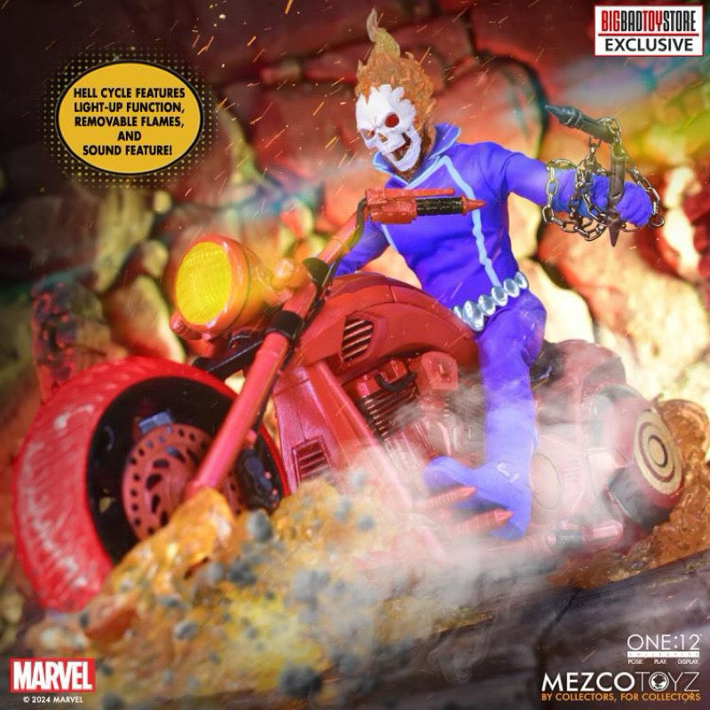 Mezco Toyz Ghost Rider One:12 Collective Marvel's Ghost Rider & Hell Cycle (Vengeance Edition) BBTS Exclusive Set