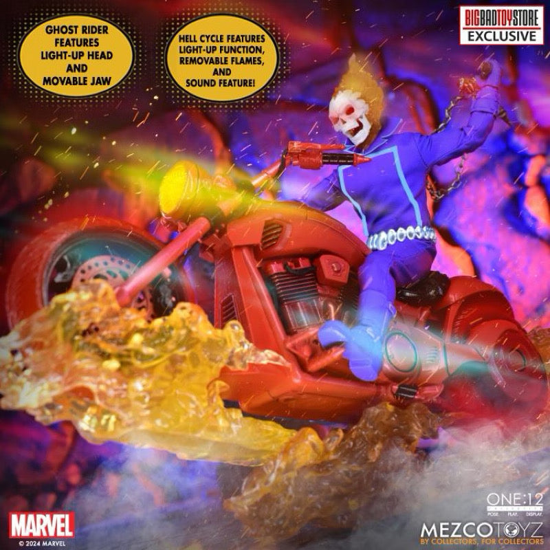 Mezco Toyz Ghost Rider One:12 Collective Marvel's Ghost Rider & Hell Cycle (Vengeance Edition) BBTS Exclusive Set