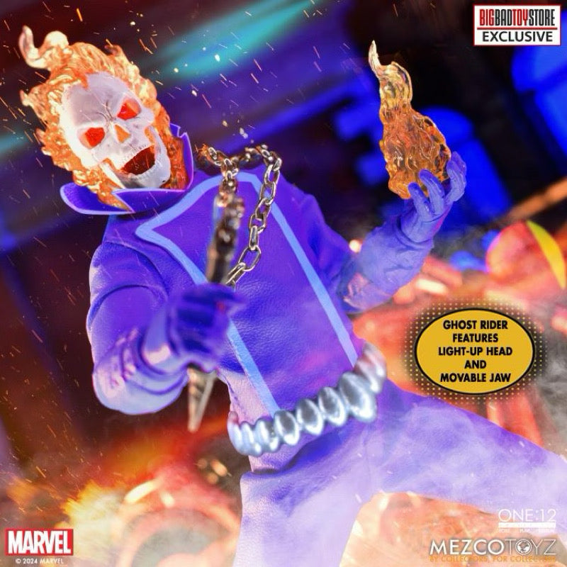 Mezco Toyz Ghost Rider One:12 Collective Marvel's Ghost Rider & Hell Cycle (Vengeance Edition) BBTS Exclusive Set