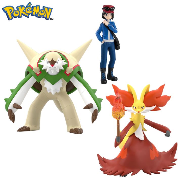 Bandai Pokémon Scale World – Kalos Region: Calem & Chesnaught & Delphox