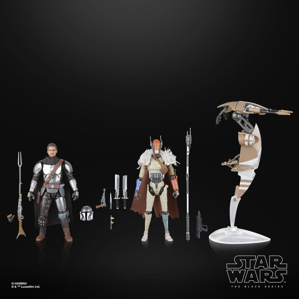 The Mandalorian & Grogu The Black Series 6" The Mandalorian, Mercenary Guard Droid & Mercenary Stap