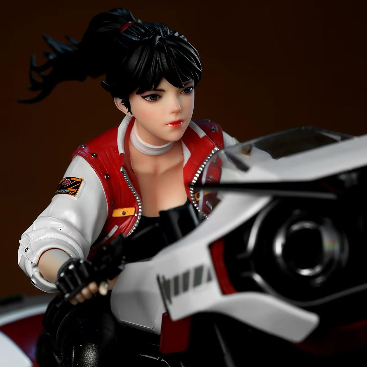 MENG Model: 1/9 Scale Ling Cage: Incarnation – Tilting Dual Front-Wheel All-Wheel Drive Motorcycle w/ Ran Bing Rider Set