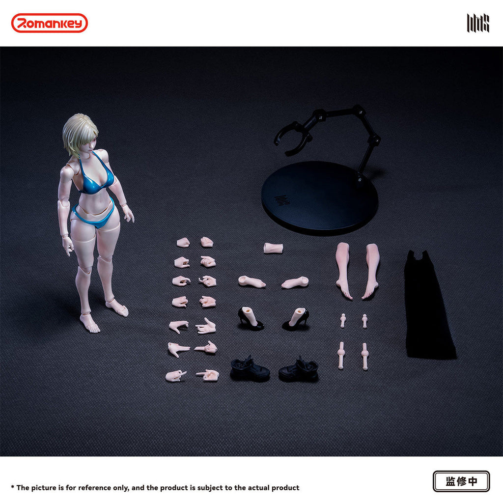Romankey × COWL: 1/12 Scale – Mia Articulated Female Body (Painted / Pale Skin - UMS004)