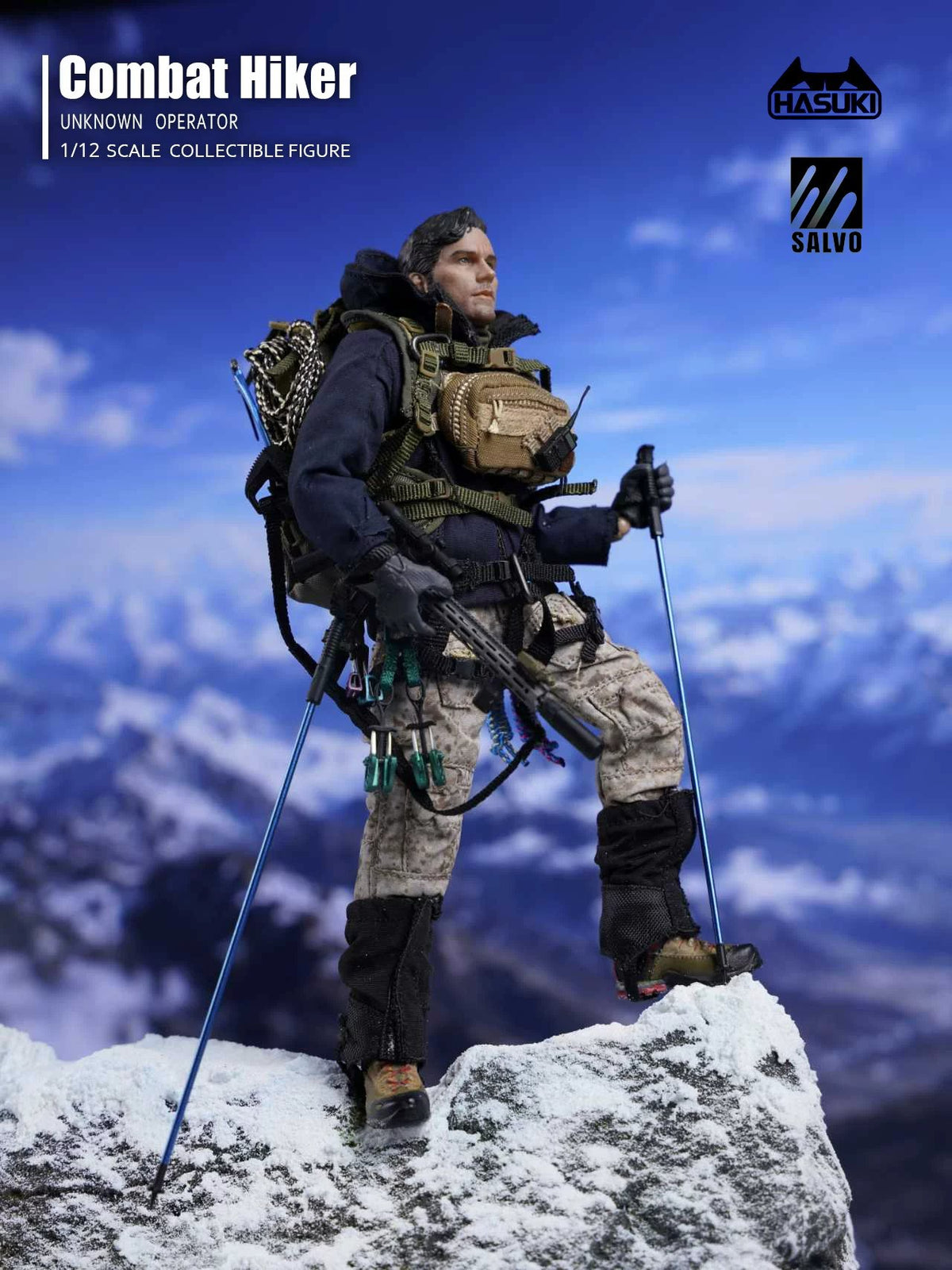 HASUKI × SALVO — SALVO Series Exclusive (SA-03): 1/12 Combat Hiker (UNKNOWN OPERATOR) Collectible Figure