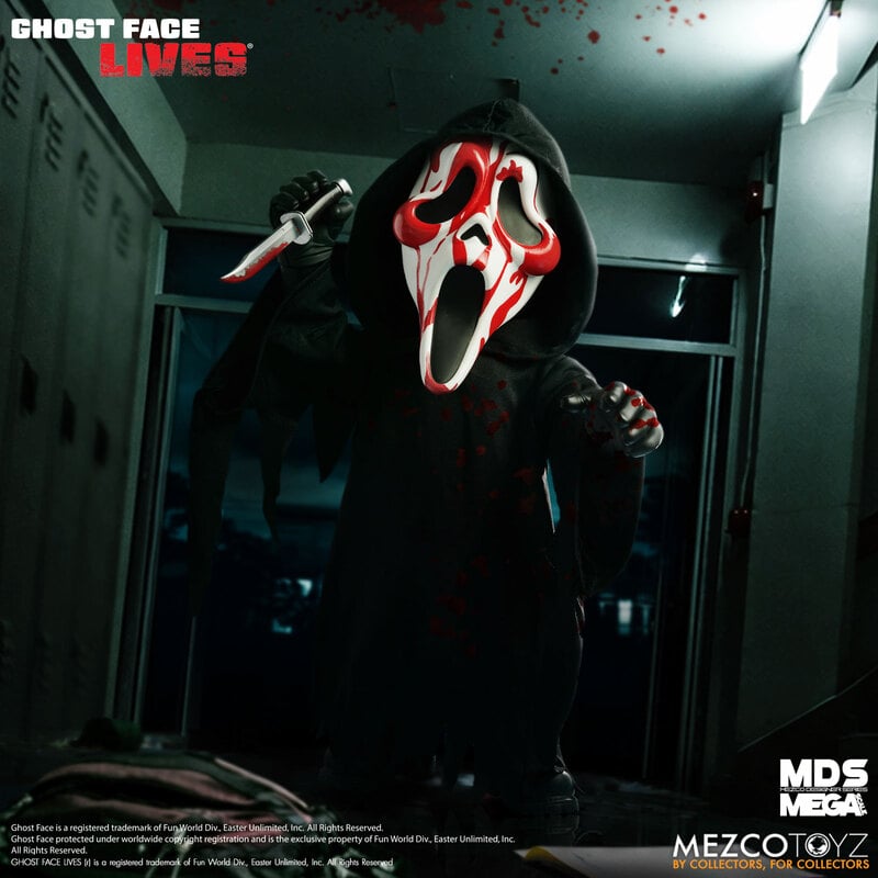 Mezco Toyz: Mezco Designer Series (MDS) Mega Scale – Ghost Face Lives (Bloody Edition) [15-Inch Articulated Doll / Figure]